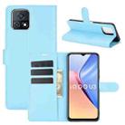 For vivo iQOO U3/vivo Y52S Litchi Texture Horizontal Flip Protective Case with Holder & Card Slots & Wallet(Blue) - 1