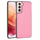 For Samsung Galaxy S21+ 5G / S21 Plus 5G Shockproof Crocodile Texture PC + PU Case(Pink) - 1