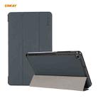 For Samsung Galaxy Tab A 8.0 T290 / T295 ENKAY 3-folding Skin Texture Horizontal Flip PU Leather + PC Case with Holder(Dark Grey) - 1