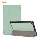 For Samsung Galaxy Tab A 8.0 T290 / T295 ENKAY 3-folding Skin Texture Horizontal Flip PU Leather + PC Case with Holder(Green) - 1