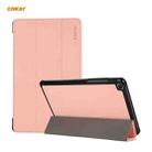 For Samsung Galaxy Tab A 8.0 T290 / T295 ENKAY 3-folding Skin Texture Horizontal Flip PU Leather + PC Case with Holder(Pink) - 1