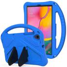 For Samsung Galaxy Tab A 10.1 (2019) T510 EVA Flat Anti Falling Protective Case Shell with Holder(Blue) - 1