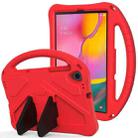 For Samsung Galaxy Tab A 10.1 (2019) T510 EVA Flat Anti Falling Protective Case Shell with Holder(Red) - 1