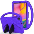 For Samsung Galaxy Tab A 10.1 (2019) T510 EVA Flat Anti Falling Protective Case Shell with Holder(Purple) - 1