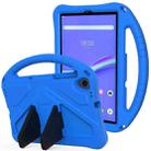 For Lenovo M10 Plus X606 EVA Flat Anti Falling Protective Case Shell with Holder(Blue) - 1