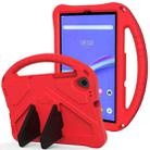 For Lenovo M10 Plus X606 / Tab K10 2021 TB-X6C6F / TB-X6C6L /TB-X6C6X EVA Flat Anti Falling Protective Case Shell with Holder(Red) - 1