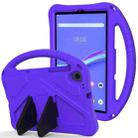 For Lenovo M10 Plus X606 / Tab K10 2021 TB-X6C6F / TB-X6C6L /TB-X6C6X EVA Flat Anti Falling Protective Case Shell with Holder(Purple) - 1