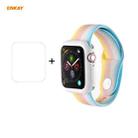 For Apple Watch Series 6/5/4/SE 40mm ENKAY Hat-Prince 2 in 1 Rainbow Silicone Watch Band + 3D Full Screen PET Curved Hot Bending HD Screen Protector Film(Color 1) - 1