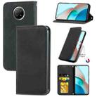 For Xiaomi Redmi Note 9 5G Retro Skin Feel Business Magnetic Horizontal Flip Leather Case With Holder & Card Slots & Wallet & Photo Frame(Black) - 1