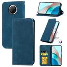 For Xiaomi Redmi Note 9 5G Retro Skin Feel Business Magnetic Horizontal Flip Leather Case With Holder & Card Slots & Wallet & Photo Frame(Blue) - 1