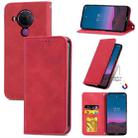 For Nokia 5.4 Retro Skin Feel Business Magnetic Horizontal Flip Leather Case With Holder & Card Slots & Wallet & Photo Frame(Red) - 1