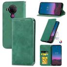 For Nokia 5.4 Retro Skin Feel Business Magnetic Horizontal Flip Leather Case With Holder & Card Slots & Wallet & Photo Frame(Green) - 1