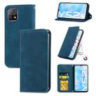 For vivo Y52S Retro Skin Feel Business Magnetic Horizontal Flip Leather Case With Holder & Card Slots & Wallet & Photo Frame(Blue) - 1