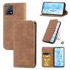 For vivo Y52S Retro Skin Feel Business Magnetic Horizontal Flip Leather Case With Holder & Card Slots & Wallet & Photo Frame(Brown) - 1