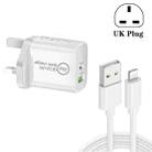 SDC-20WA+C 20W PD 3.0 + QC 3.0 USB Dual Fast Charging Universal Travel Charger with USB to 8 Pin Fast Charging Data Cable, UK Plug - 1