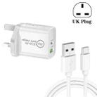 SDC-20WA+C 20W PD 3.0 + QC 3.0 USB Dual Fast Charging Universal Travel Charger with USB to Type-C / USB-C Fast Charging Data Cable, UK Plug - 1