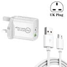 SDC-20WA+C 20W PD + QC 3.0 USB Dual Fast Charging Universal Travel Charger with USB to Micro USB Fast Charging Data Cable, UK Plug - 1