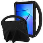 For Huawei MediaPad T3 10 EVA Flat Anti Falling Protective Case Shell with Holder(Black) - 1