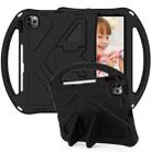 For iPad Air 2022 / 2020 10.9 EVA Flat Anti Falling Protective Case Shell with Holder(Black) - 2