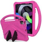 For iPad Air 2022 / 2020 10.9 EVA Flat Anti Falling Protective Case Shell with Holder(RoseRed) - 1
