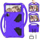 For iPad Air 2022 / 2020 10.9 EVA Flat Anti Falling Protective Case Shell with Holder(Purple) - 7