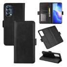 For OPPO Reno 5 Pro 5G Dual-side Magnetic Buckle Horizontal Flip Leather Case with Holder & Card Slots & Wallet(Black) - 1