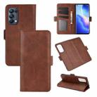 For OPPO Reno 5 Pro 5G Dual-side Magnetic Buckle Horizontal Flip Leather Case with Holder & Card Slots & Wallet(Brown) - 1