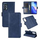 For OPPO Reno 5 Pro 5G Dual-side Magnetic Buckle Horizontal Flip Leather Case with Holder & Card Slots & Wallet(Dark Blue) - 1