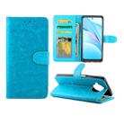 For Xiaomi Mi 10T Lite Crazy Horse Texture Leather Horizontal Flip Protective Case with Holder & Card Slots & Wallet & Photo Frame(Baby Blue) - 1