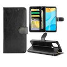 For OPPO A15 Crazy Horse Texture Leather Horizontal Flip Protective Case with Holder & Card Slots & Wallet & Photo Frame(Black) - 1