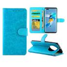 For Huawei Mate40 Pro/Mate40 Pro+ Crazy Horse Texture Leather Horizontal Flip Protective Case with Holder & Card Slots & Wallet & Photo Frame(Baby Blue) - 1