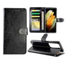 For Samsung Galaxy S21 Ultra 5G Crazy Horse Texture Leather Horizontal Flip Protective Case with Holder & Card Slots & Wallet & Photo Frame(Black) - 1