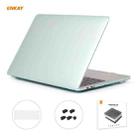 ENKAY 3 in 1 Crystal Laptop Protective Case + US Version TPU Keyboard Film + Anti-dust Plugs Set for MacBook Pro 13.3 inch A1708 (without Touch Bar)(Green) - 1