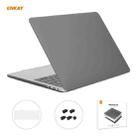 ENKAY 3 in 1 Matte Laptop Protective Case + US Version TPU Keyboard Film + Anti-dust Plugs Set for MacBook Pro 13.3 inch A1706 / A1989 / A2159 (with Touch Bar)(Grey) - 1