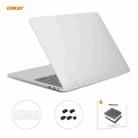 ENKAY 3 in 1 Matte Laptop Protective Case + US Version TPU Keyboard Film + Anti-dust Plugs Set for MacBook Pro 13.3 inch A1706 / A1989 / A2159 (with Touch Bar)(White) - 1