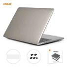 ENKAY 3 in 1 Crystal Laptop Protective Case + EU Version TPU Keyboard Film + Anti-dust Plugs Set for MacBook Pro 13.3 inch A1708 (without Touch Bar)(Grey) - 1