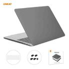 ENKAY 3 in 1 Matte Laptop Protective Case + US Version TPU Keyboard Film + Anti-dust Plugs Set for MacBook Pro 13.3 inch A1708 (without Touch Bar)(Grey) - 1