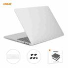 ENKAY 3 in 1 Matte Laptop Protective Case + US Version TPU Keyboard Film + Anti-dust Plugs Set for MacBook Pro 13.3 inch A1708 (without Touch Bar)(White) - 1