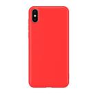 Ultra-thin Liquid Silicone All-inclusive Mobile Phone Case Environmentally Friendly Material Can Be Washed Mobile Phone Case for iPhone X/XS(Red) - 1