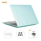 ENKAY 3 in 1 Matte Laptop Protective Case + US Version TPU Keyboard Film + Anti-dust Plugs Set for MacBook Air 13.3 inch A1932 (2018)(Green) - 1