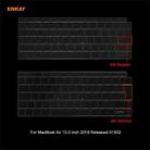 ENKAY 3 in 1 Matte Laptop Protective Case + US Version TPU Keyboard Film + Anti-dust Plugs Set for MacBook Air 13.3 inch A1932 (2018)(Orange) - 5