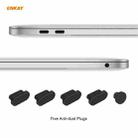 ENKAY 3 in 1 Matte Laptop Protective Case + EU Version TPU Keyboard Film + Anti-dust Plugs Set for MacBook Air 13.3 inch A1932 (2018)(Black) - 13