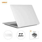 ENKAY 3 in 1 Matte Laptop Protective Case + EU Version TPU Keyboard Film + Anti-dust Plugs Set for MacBook Air 13.3 inch A1932 (2018)(White) - 1