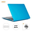 ENKAY 3 in 1 Matte Laptop Protective Case + US Version TPU Keyboard Film + Anti-dust Plugs Set for MacBook Air 13.3 inch A2179 & A2337 (2020)(Light Blue) - 1