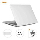 ENKAY 3 in 1 Matte Laptop Protective Case + US Version TPU Keyboard Film + Anti-dust Plugs Set for MacBook Air 13.3 inch A2179 & A2337 (2020)(White) - 1