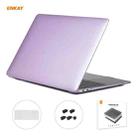 For MacBook Air 13.3 inch A2179 & A2337 2020 ENKAY 3 in 1 Crystal Laptop Protective Case + US Version TPU Keyboard Film + Anti-dust Plugs Set(Purple) - 1