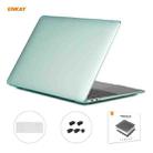 For MacBook Air 13.3 inch A2179 & A2337 2020 ENKAY 3 in 1 Crystal Laptop Protective Case + EU Version TPU Keyboard Film + Anti-dust Plugs Set(Green) - 1