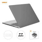 ENKAY 3 in 1 Matte Laptop Protective Case + EU Version TPU Keyboard Film + Anti-dust Plugs Set for MacBook Pro 13.3 inch A2251 & A2289 & A2338 (with Touch Bar)(Grey) - 1