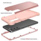 For Samsung Galaxy S21 Plus 5G PC+ Silicone Three-piece Anti-drop Mobile Phone Protective Back Cover(Rose Gold) - 3