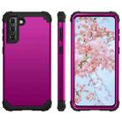 For Samsung Galaxy S21 Plus 5G PC+ Silicone Three-piece Anti-drop Mobile Phone Protective Back Cover(Purple) - 1